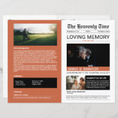 Vorlage für Beerdigungsprogramme im Zeitungsstil (Vorne/Hinten)