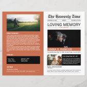 Vorlage für Beerdigungsprogramme im Zeitungsstil (Vorderseite)