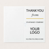 Vorlage für benutzerdefinierte danke-Ihnen-Karten (Außenseite Aufgefaltet)