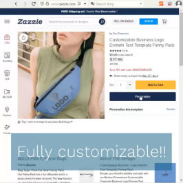 Vorlage für benutzerdefinierte Firmenlogos Bauchtasche