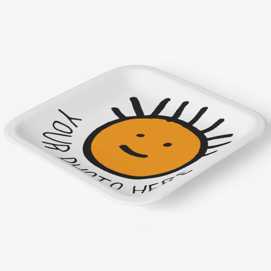 Vorlage für benutzerdefinierte Foto-12-TELLER mit Pappteller (Gewinkelt)