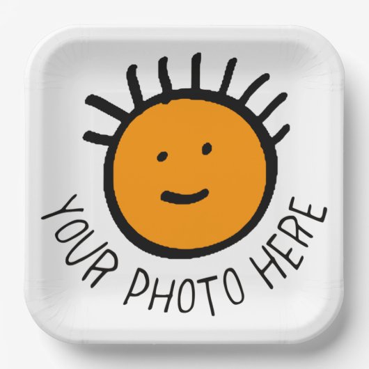 Vorlage für benutzerdefinierte Foto-12-TELLER mit  Pappteller (Vorderseite)