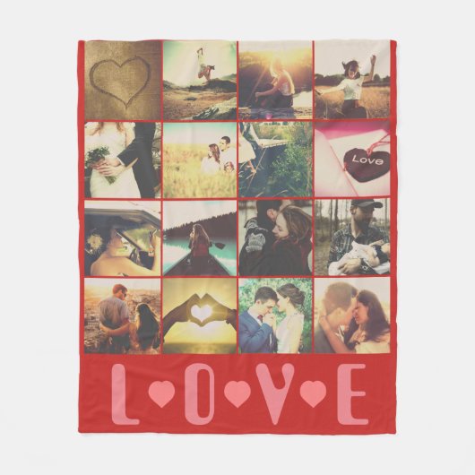 Vorlage für benutzerdefinierte Foto-Liebe Fleecedecke (Vorderseite)