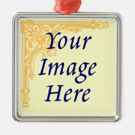 Vorlage für benutzerdefinierte Fotos Ornament Aus Metall