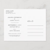 Vorlage für benutzerdefinierte Fotos Save the Date (Rückseite)