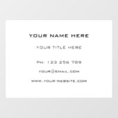 Vorlage für benutzerdefinierte Geschäftsfenster-We Fensteraufkleber (Blatt)