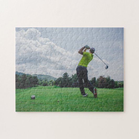 Vorlage für benutzerdefinierte Golf-Sportfotos Puzzle (Horizontal)