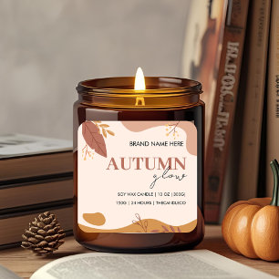 Vorlage für benutzerdefinierte Herbstkerzen   Herb Quadratischer Aufkleber