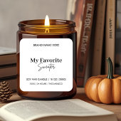 Vorlage für benutzerdefinierte Herbstkerzen Quadratischer Aufkleber