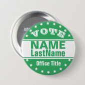 Vorlage für benutzerdefinierte Kampagnen grün/weiß Button (Vorne & Hinten)