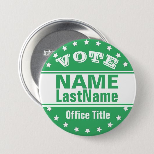 Vorlage für benutzerdefinierte Kampagnen grün/weiß Button (Vorne & Hinten)