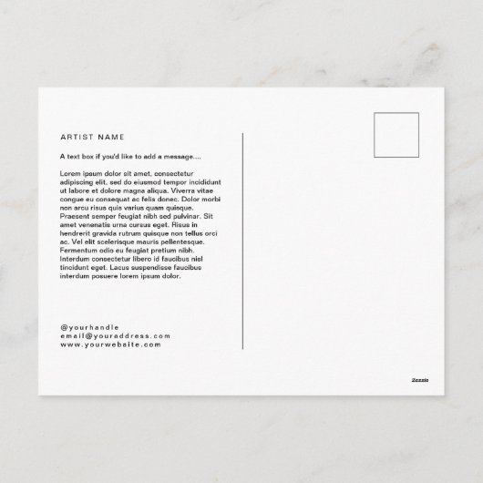 Vorlage für benutzerdefinierte Künstler (Rückseite)