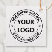 Vorlage für benutzerdefinierte Logo-Text-Geschäfts Geschenkanhänger (Rückseite)
