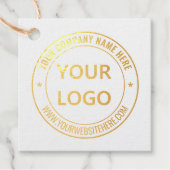 Vorlage für benutzerdefinierte Logo-Text-Geschäfts Geschenkanhänger (Vorderseite)