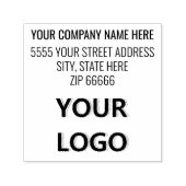 Vorlage für benutzerdefinierte Logos oder Foto-Adr Permastempel (Design)