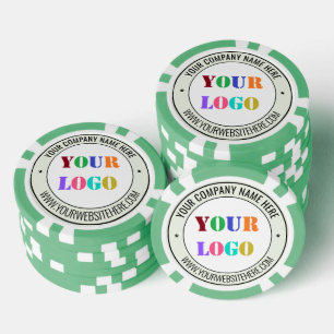 Vorlage für benutzerdefinierte Logos und Poker von Pokerchips