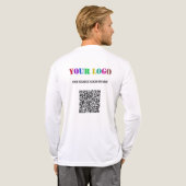 Vorlage für benutzerdefinierte Logos und QR-Code Tri-Blend Shirt (Voller Rücken)
