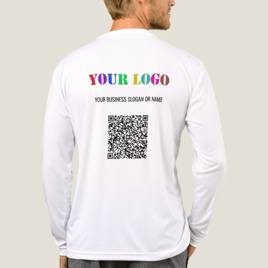 Vorlage für benutzerdefinierte Logos und QR-Code Tri-Blend Shirt (Rückseite)