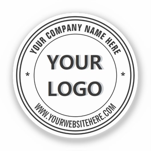 Vorlage für benutzerdefinierte Logos und Textaufkl Aufkleber (Vorderseite)