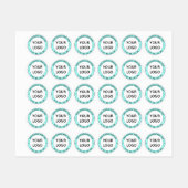 Vorlage für benutzerdefinierte Logos und Textaufkl Etiketten (Blatt)