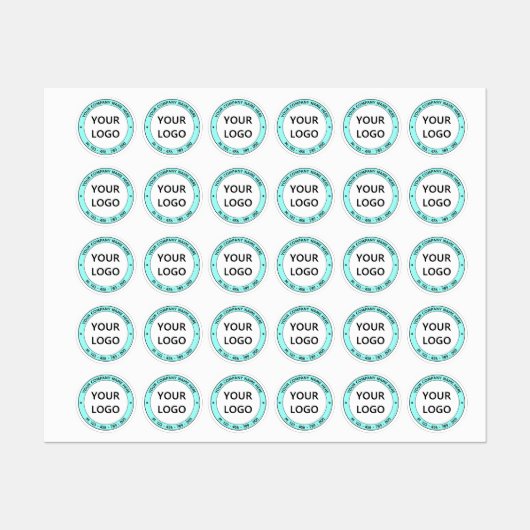 Vorlage für benutzerdefinierte Logos und Textaufkl Etiketten (Blatt)