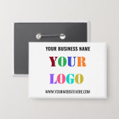 Vorlage für benutzerdefinierte Logos und Textnamen Button (Vorderseite/Rückseite)