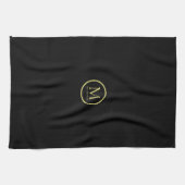 Vorlage für benutzerdefinierte Monogrammnamen Schw Geschirrtuch (Horizontal)