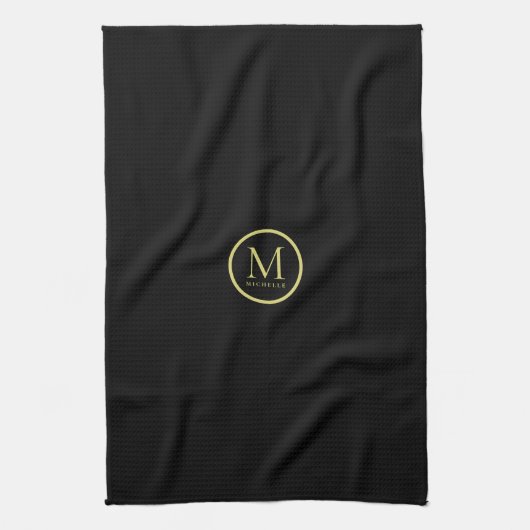 Vorlage für benutzerdefinierte Monogrammnamen Schw Geschirrtuch (Vertikal)