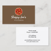 Vorlage für benutzerdefinierte Pizzeria-Visitenkar Visitenkarte (Vorne/Hinten)