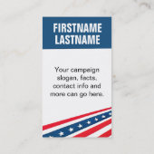 Vorlage für benutzerdefinierte politische Kampagne Visitenkarte (Rückseite)