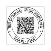 Vorlage für benutzerdefinierte QR-Code-Scan-Info T Permastempel (Design)