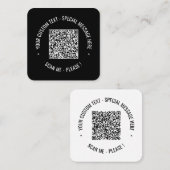 Vorlage für benutzerdefinierte QR-Code-Textbearbei Quadratische Visitenkarte (Vorne/Hinten)