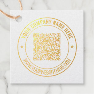Vorlage für benutzerdefinierte QR-Code-Textfoil-Fa Geschenkanhänger