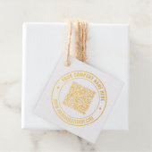 Vorlage für benutzerdefinierte QR-Code-Textfoil-Fa Geschenkanhänger (Mit Box)