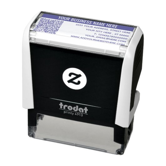 Vorlage für benutzerdefinierte QR-Code-Textinforma Permastempel (Produkt)