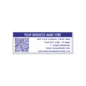 Vorlage für benutzerdefinierte QR-Code-Textinforma Permastempel (Design)