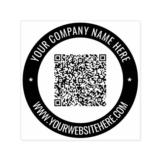 Vorlage für benutzerdefinierte QR-Codenamen Websit Permastempel (Design)