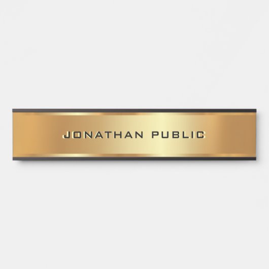 Vorlage für benutzerdefinierte schwarze und golden türschild (Vorderseite )