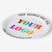 Vorlage für benutzerdefinierte Teller für Firmenlo (Schrägansicht)