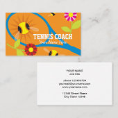 Vorlage für benutzerdefinierte Tennis-Coach-Visite Visitenkarte (Vorne/Hinten)