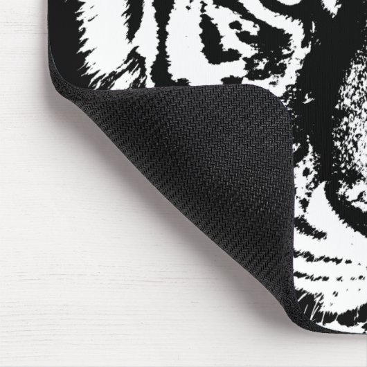 Vorlage für benutzerdefinierte Tiger-Head Schwarz- Mousepad (Ecke)