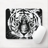 Vorlage für benutzerdefinierte Tiger-Head Schwarz- Mousepad (Mit Mouse)
