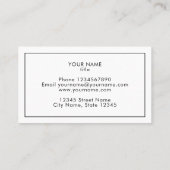 Vorlage für benutzerdefinierte Visitenkarten unter Visitenkarte (Rückseite)