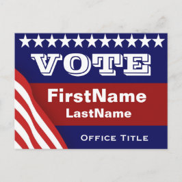 Vorlage für benutzerdefinierte Wahlkampagnen Postkarte