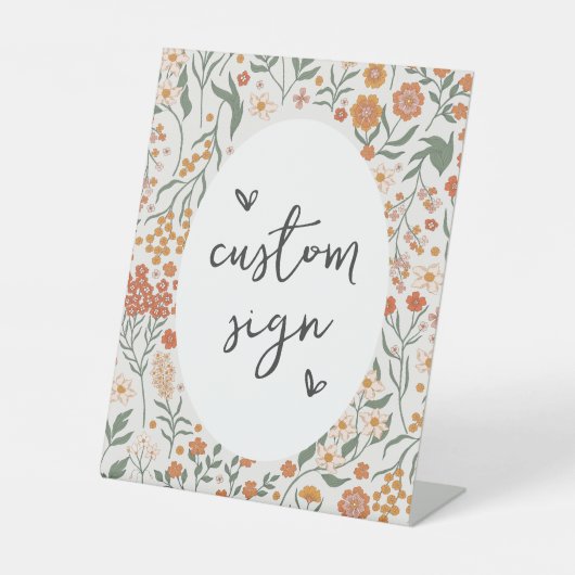 Vorlage für benutzerdefinierte Wildblume Sockelschild (Vorderseite)