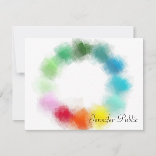 Vorlage für benutzerdefinierten, farbigen Handschr (Vorderseite)