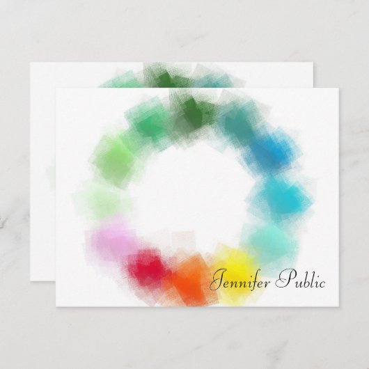 Vorlage für benutzerdefinierten, farbigen Handschr (Vorne/Hinten)