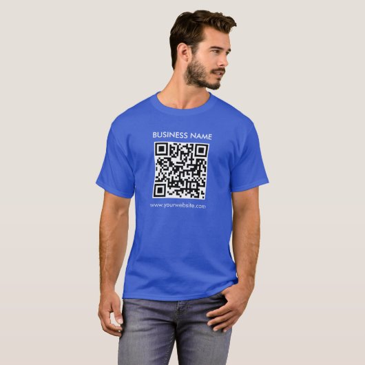 Vorlage für benutzerdefinierten QR-Code Mens Deep  T-Shirt (Vorne ganz)