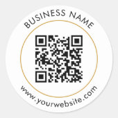 Vorlage für benutzerdefinierten QR-Code Runder Aufkleber (Vorderseite)