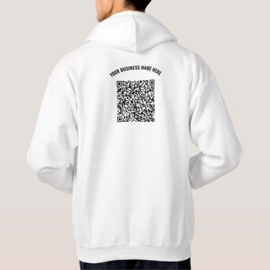 Vorlage für benutzerdefinierten QR-Code und Geschä Hoodie (Rückseite)